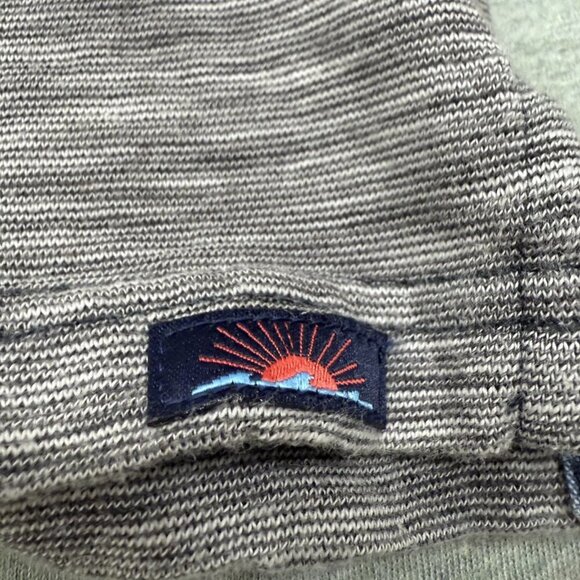 Faherty Indigo Dyed Polo Shirt Gray Casual Rugby Pocket Short Sleeve Youth Med - Picture 5 of 7